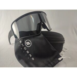 Blenders Concord Fast Polarized Sunglasses Matte Black Shield Sport Mint w/ Case